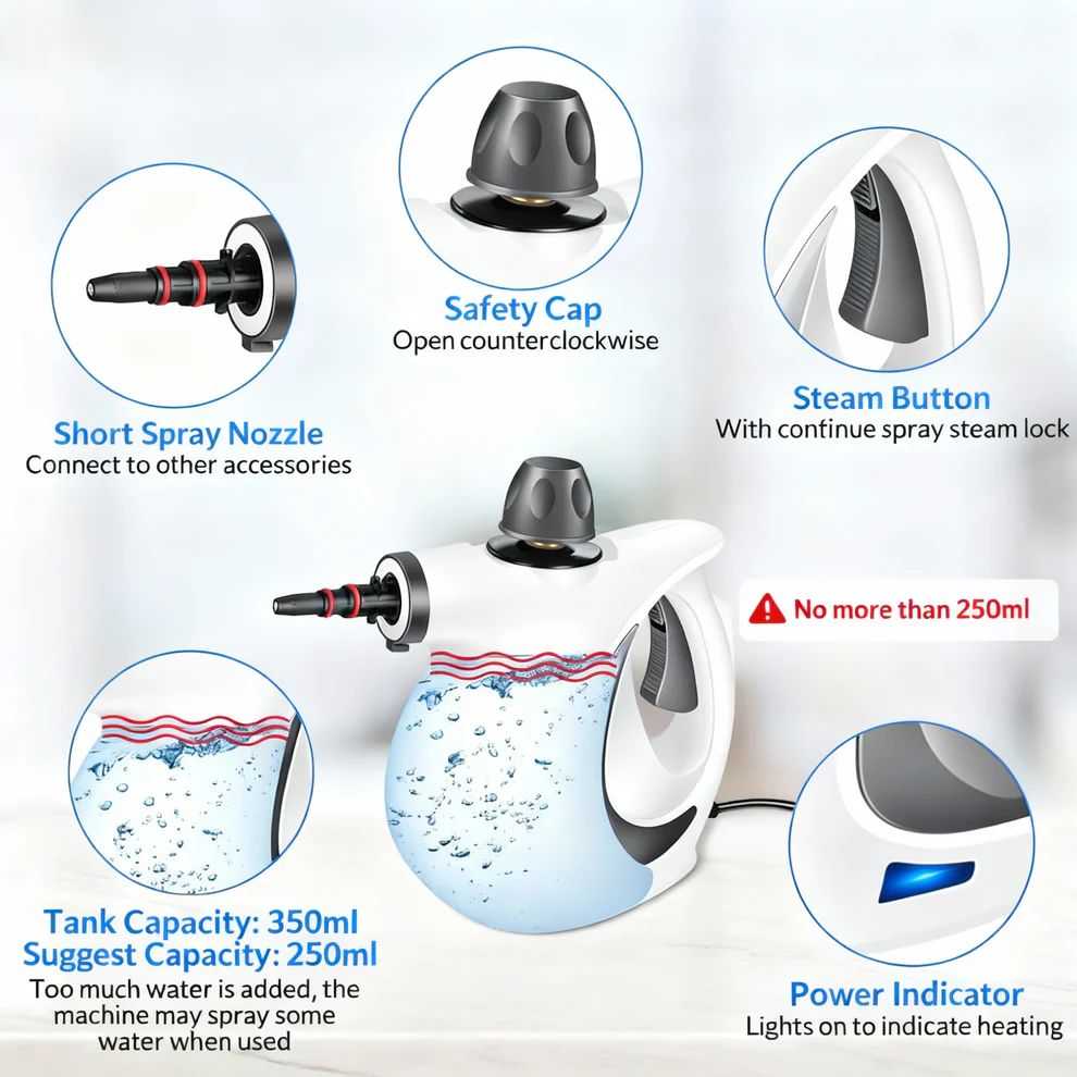 Portable DeepClean Steam Cleaner